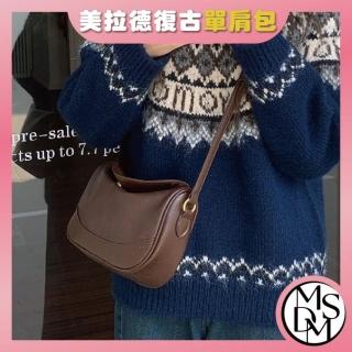【MDMS】水桶單肩包 美拉德復古斜肩包 日常通勤包 百搭水餃包 小眾設計腋下包 手提包 B238