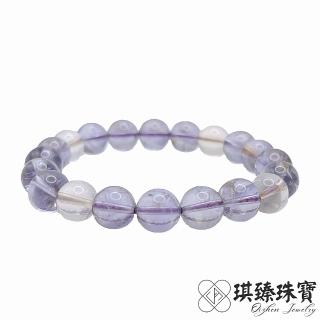 【琪臻珠寶】天然冰種紫黃晶開運招財手鍊(10mm圓珠 紫黃晶配色搭配 隨機出貨 母親節禮物)
