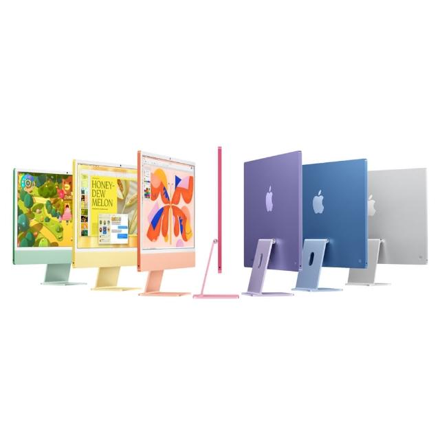 【Apple】2024 iMac 24吋 M4晶片 10核心CPU與10核心GPU 16G/256G SSD/乙太網路/巧控滑鼠/Touch ID巧控鍵盤