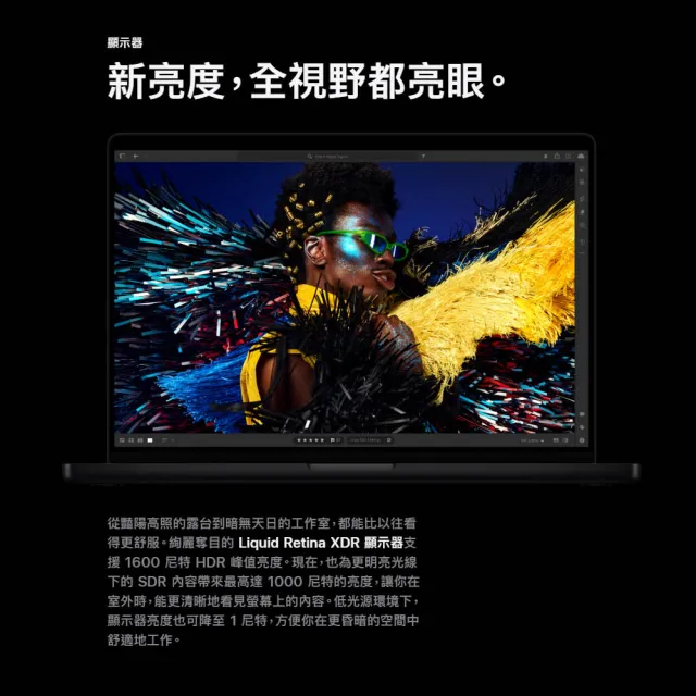 Apple】2024 MacBook Pro 16吋M4 Pro晶片14核心CPU與20核心GPU 24G