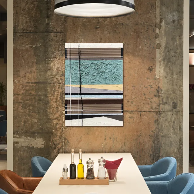 【御畫房】當代國家級展覽畫家 抽象系列手繪油畫70×100cm(DB-016)