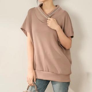 【MYDRESS】時尚拉鍊設計感短袖上衣