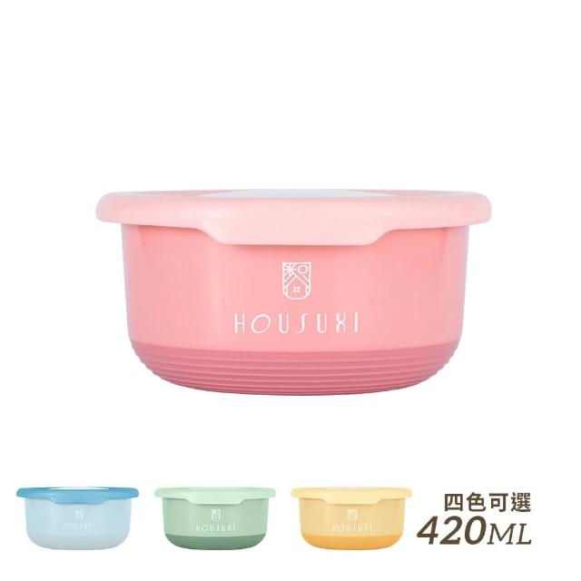 【HOUSUXI 舒希】不鏽鋼雙層隔熱碗420ml-經典色(四色任選)