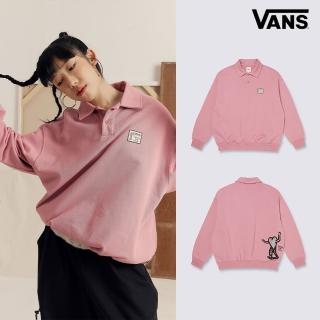【VANS】官方旗艦 Artist Collection - Bolin 粉色長袖大學T