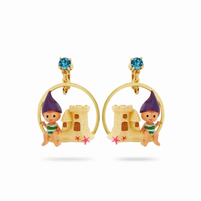 Les Nereides 小小菇家族-花園地精寶寶與沙堡耳環 Les Nereides 小小菇家族-花園地精寶寶與沙堡耳環