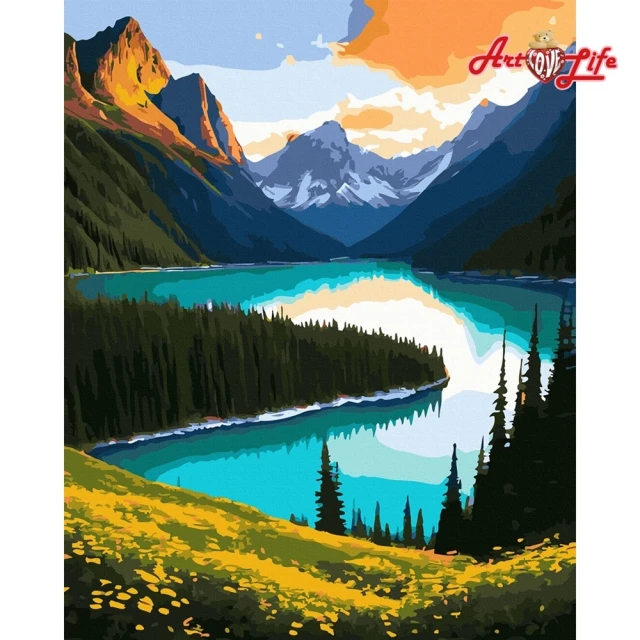 【ArtLife 藝術生活】DT163山高水長40*50CM(數字油畫 DIY DIY數字油畫 交換禮物 畫畫玩具)