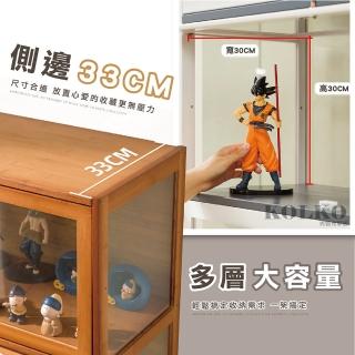 【Clook 鹿客家居】三面透明壓克力公仔模型展示櫃-四層80公分(餐櫥櫃 書櫃 櫃子 透明櫃 展示架 公仔收納)