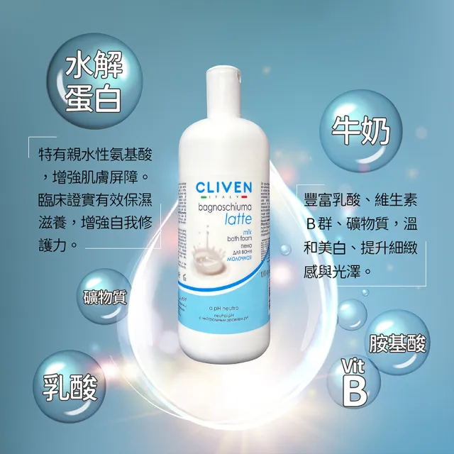【CLIVEN香草森林】牛奶保濕沐浴乳(1000ml)