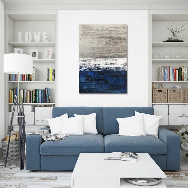 【御畫房】當代國家級展覽畫家 抽象系列手繪油畫70×100cm(DB-037)