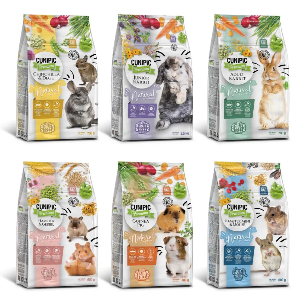 【CUNIPIC】小動物優質主食 600g/700g(倉鼠飼料、兔子飼料、天竺鼠飼料、幼兔飼料、龍貓飼料)