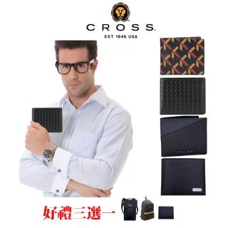 【CROSS】限量2折 頂級小牛皮男用短夾皮夾 全新專櫃展示品(買一送一好禮 禮物/送禮/現貨)