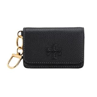 【TORY BURCH】Thea系列簡 約黑TB logo鑰匙零錢包短夾(159428-001)
