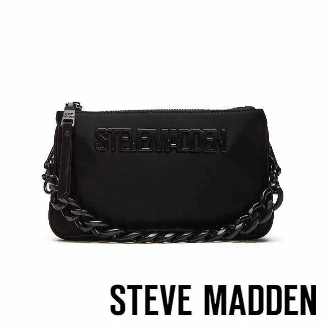 【steve madden】BNICCO-V 雙層粗鍊手提斜背包(黑色)