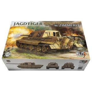 【PowerFalcon】1/35 二戰德國 獵虎式驅逐戰車 保時捷生產型 防磁裝甲(Takom 8012 三花模型 坦克模型)