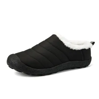 【MINE】防潑水機能保暖時尚戶外防滑強化休閒鞋(黑)