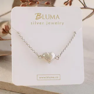 【BLUMA】愛心手鏈 唯一的你愛心純銀手鍊 情人節禮物(簡約心型 飾品禮盒 新年禮物 )