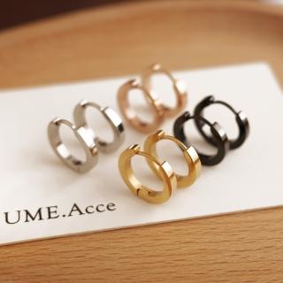 【UME.Acce】鈦鋼基本款圓圈耳環(鈦鋼 鈦鋼耳環 基本款 基本款耳環 圓圈 圓圈耳環 圈圈耳環)