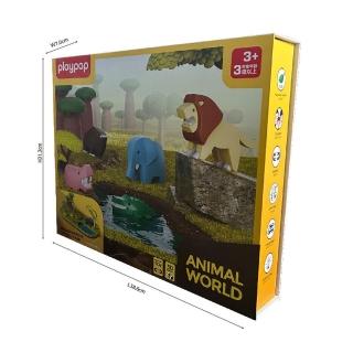 【ToysRUs 玩具反斗城】Play Pop Mega動物世界拼圖玩具