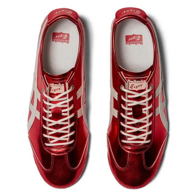 【Onitsuka Tiger】鬼塚虎 金屬感紅色 MEXICO 66 SD 休閒鞋 (1183C468-701)