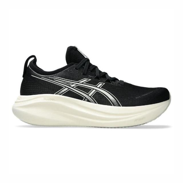 【asics 亞瑟士】Gel-nimbus 27 4E 男 慢跑鞋 超寬楦 彈力 支撐 緩震 黑 白(1011B957-002)