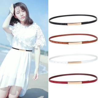 【LEESA】洋裝皮帶\皮帶\牛皮腰帶\皮帶真皮\細腰帶\黑皮帶\搭配神器\女生皮帶\禮物\腰帶\真皮腰