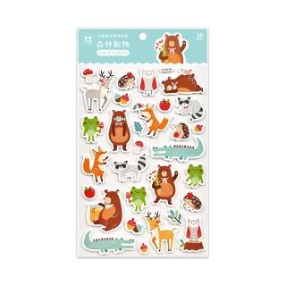 【風車圖書】森林動物(立體造形裝飾趣味貼紙)