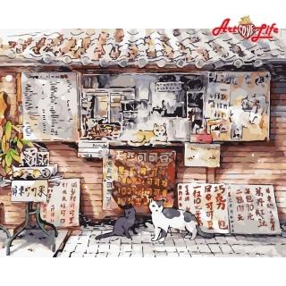 【ArtLife 藝術生活】TW039臺灣風情誌–聚眾吸貓–屏東南州糖廠40*50CM(數字油畫 DIY數字油畫 畫畫玩具)