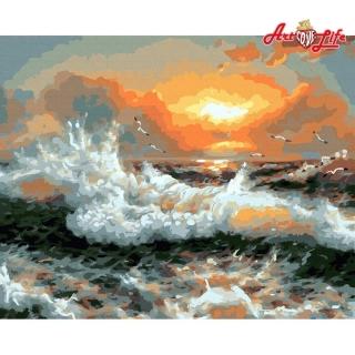 【ArtLife 藝術生活】DT041浪濤40*50CM(數字油畫 DIY DIY數字油畫 交換禮物 畫畫玩具)