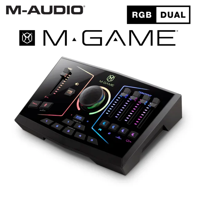 【M-AUDIO】M-GAME RGB DUAL 遊戲直播 混音器 錄音介面 公司貨(遊戲混音直播)