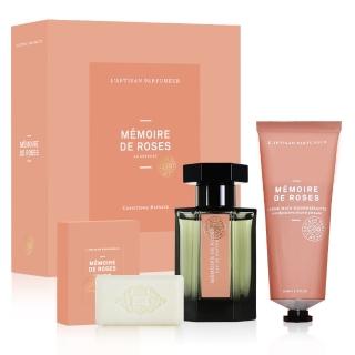 【L Artisan Parfumeur 阿蒂仙之香】玫瑰追憶淡香精禮盒-淡香精50ml+護手霜65ml+香氛皂25g(平行輸入)