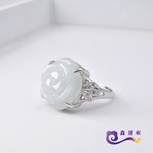 【鑫運來】◎花開富貴翡翠925銀戒