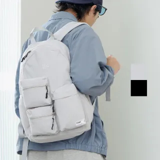 【plain-me】618 霧感尼龍立體多口袋後背包 PLN3031-242(男女後背包 包包 登山包 防潑水 媽媽包)