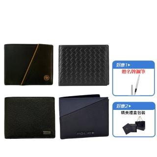 【CROSS】POLICE 限量2折 頂級小牛皮男用短夾 全新專櫃展示品(買一送一鋼筆 禮物/送禮/現貨)