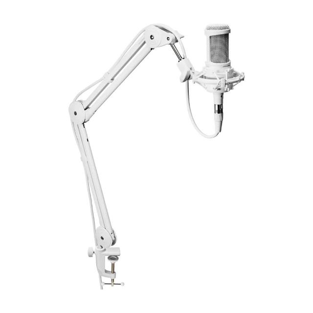 【audio-technica 鐵三角】AT2020 直播套組 專業電容式麥克風(含麥克風、防震架、防噴網、支架、麥克風線)