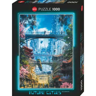 【雷諾瓦】市集/1000片拼圖/Future Cities/Gal Barkan/HEYE(桌遊/益智/裝飾/送禮/禮物/療癒)