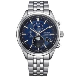【CITIZEN 星辰】GENT’S 電波對時 月相盈虧光動能腕錶 42MM 新年禮物 交換禮物(BY1030-50L)