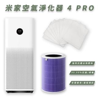 【小米】米家 空氣淨化器 4 PRO+ 淨生活 空氣淨化器4 PRO 副廠濾芯+ 靜電棉(10張)(陸版 空氣清淨機 超值組)