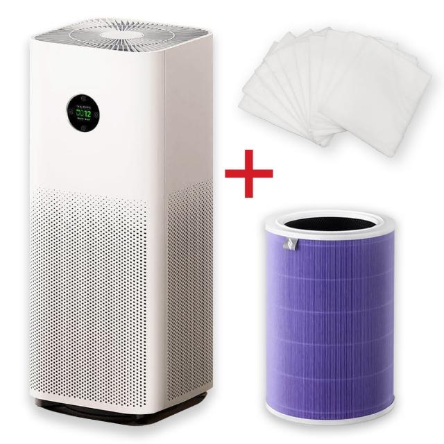 【小米】米家 空氣淨化器 4 PRO+ 淨生活 空氣淨化器4 PRO 副廠濾芯+ 靜電棉(10張)(陸版 空氣清淨機 超值組)