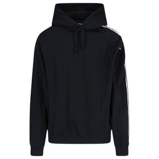 【Y-3 山本耀司】春夏新款 男女同款 品牌LOGO 長袖帽T-黑色(S號、M號)