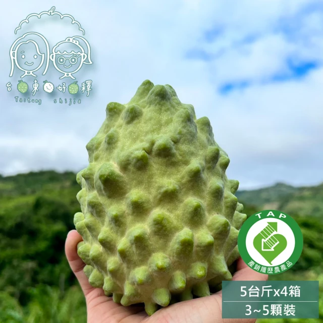 家購網嚴選 台東鳳梨釋迦 5斤 B果(4~6粒/盒) 推薦