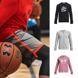 【UNDER ARMOUR】UA 男童 女童 LOGO帽T 連帽外套 刷毛 毛巾布(多款任選)