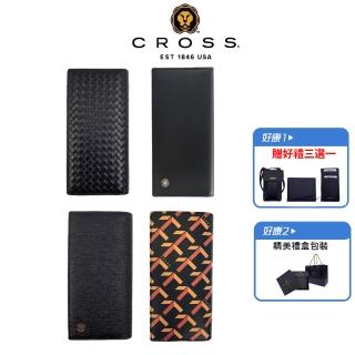 【CROSS】限量1折 頂級小牛皮真皮對開男夾女夾皮夾 全新專櫃展示品(買一送一好禮 交換禮物/情人節/現貨)