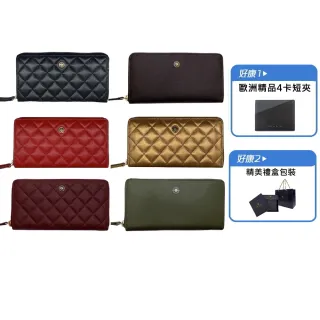 【CROSS】新年尾牙特價 限量1折 頂級小牛皮長夾 全新專櫃展示品(買一送一小牛皮皮夾 送禮盒提袋)