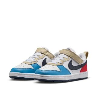 【NIKE 耐吉】休閒鞋 童鞋 中童 兒童 運動鞋 COURT BOROUGH LOW RECRAFT PS 灰白藍 DV5457-124