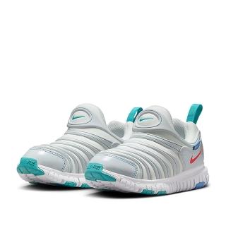 【NIKE 耐吉】運動鞋 童鞋 中童 兒童 毛毛蟲鞋 套腳式 DYNAMO FREE PS 灰藍 343738-105