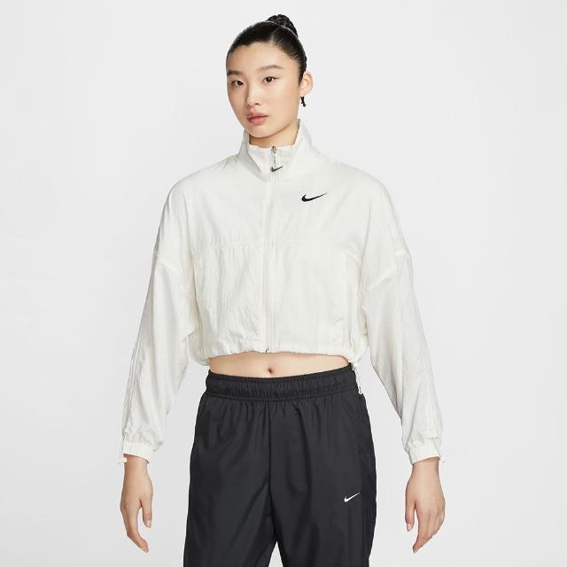 【NIKE 耐吉】外套 女款 運動風衣外套 短版 AS W NSW JKT WVN GCEL 米 HM4629-133