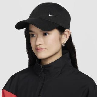 【NIKE 耐吉】帽子 運動帽 棒球帽 遮陽帽 軟帽 U NK CLUB CAP U CB SM SWSH L 黑 FZ5698-010