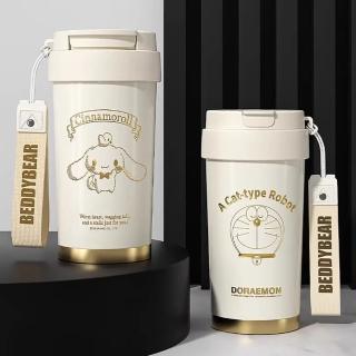 【BEDDY BEAR 杯具熊】卡通聯名輕心保溫咖啡杯(哆啦A夢 KITTY 大耳狗 保溫杯 保溫水壺)