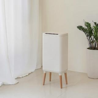 【Ligfe 立格扉】升級加高款臭氧感應方型垃圾桶-25L(奶油白/升級充電電池、鹼性電池兩用款式)