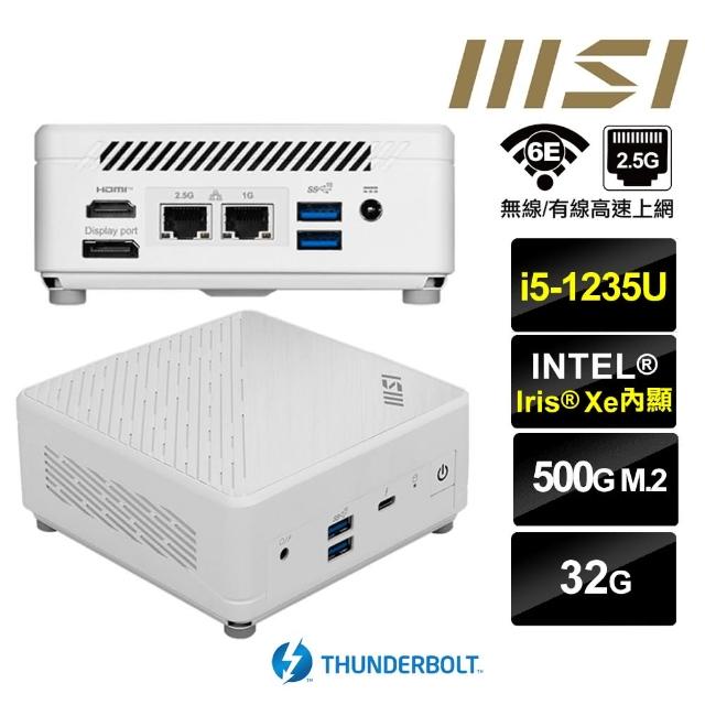 【MSI 微星】Cubi5 12M i5十核{風漂龍R26B} 迷你電腦(i5-1235U/32G/500GB M.2)